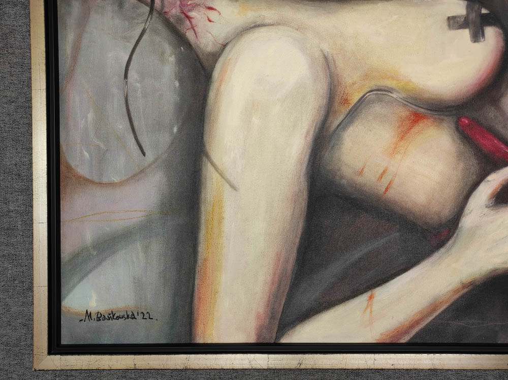 Androids, 2022 Małgorzata Bańkowska. Painting detail 1.