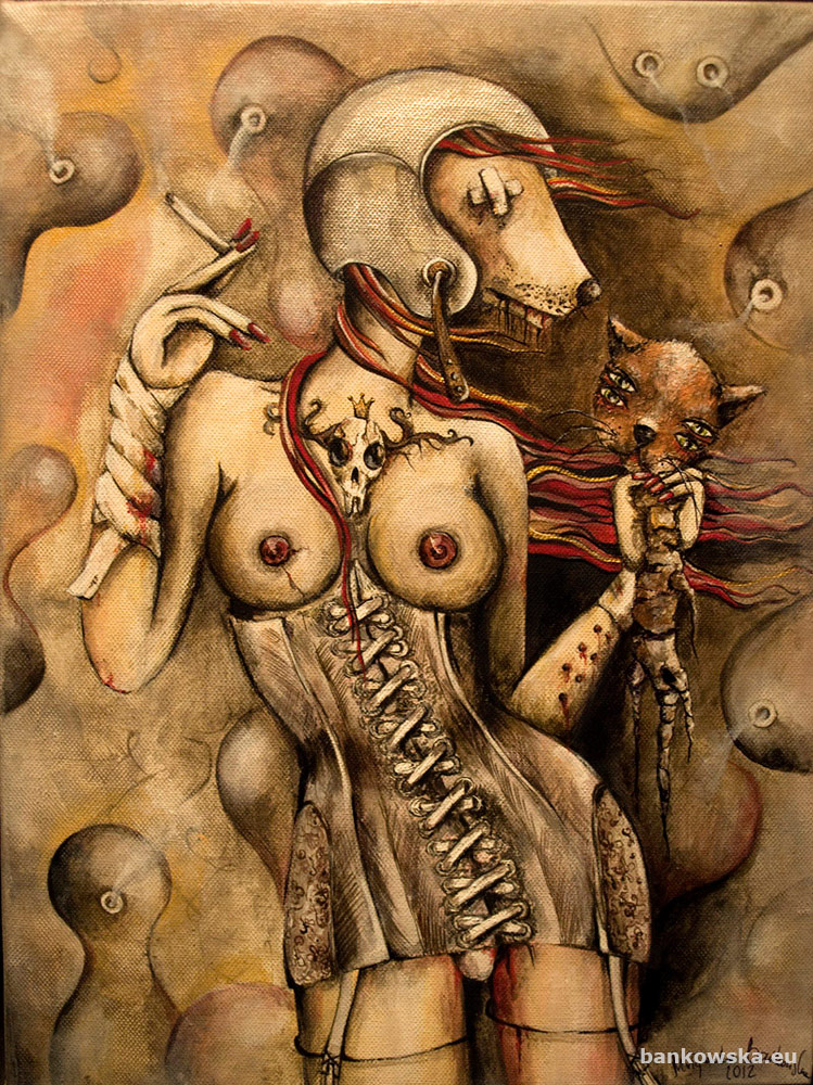 Lunch Plus erotic fetish painting exploring consumption, desire and bodily excess