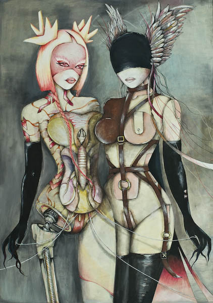zzsk Małgorzata Bańkowska Personal surreal erotic painting exploring illness, desire and bodily coexistence