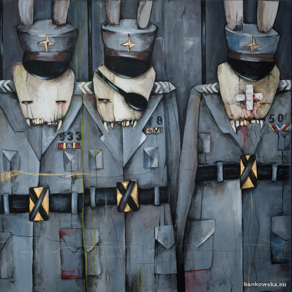 utopia eugenic komando malgorzata bankowska polish surreal artist surrealist depiction of authority and selection in dystopian art