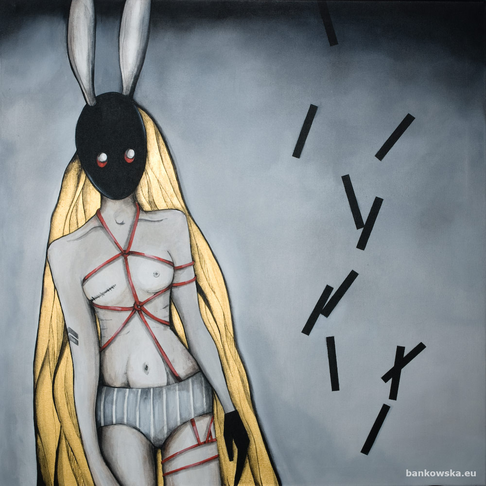 utopia tasrsha malgorzata bankowska erotic fetish bdsm painting surrealist dystopian painting exploring control, trauma, and testimony