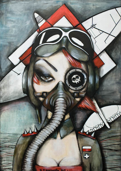 BARBARA, Małgorzata Bańkowska. Painting inspired by true hero Stefania Wojtulanis-Karpińska. RAF: Air Transport Auxiliary, Lotnictwo Wojska Polskiego, Polskie Siły Zbrojne