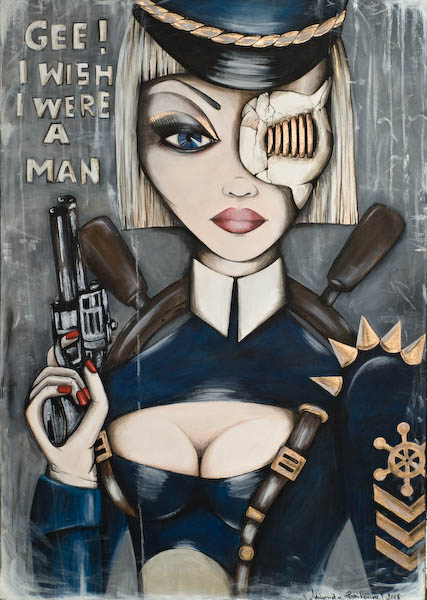 Loretta Perfectus Walsh, Małgorzata Bańkowska. Painting inspired by the first American active-duty Navy woman, the first woman to enlist in the U.S. Navy, and the first woman allowed to serve as a woman in any of the United States armed forces.