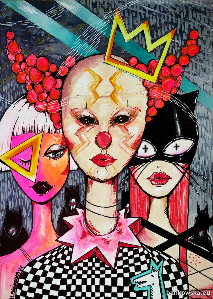 Circus - Surreal Pop Art Painting Exploring Appearance and Performance