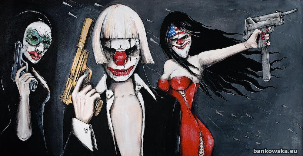 Pay Day Małgorzata Bańkowska dystopia sztuka fantastyczna surrealizm magiczny desa unicum aukcja dystopijny dystopian postapokaliptyczny post apocalyptic surreal painting obraz surrealistyczny polski malarstwo surrealistyczne