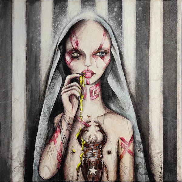 Biohazard Małgorzata Bańkowska dystopia sztuka fantastyczna surrealizm magiczny desa unicum aukcja dystopijny dystopian postapokaliptyczny post apocalyptic surreal painting obraz surrealistyczny polski malarstwo surrealistyczne