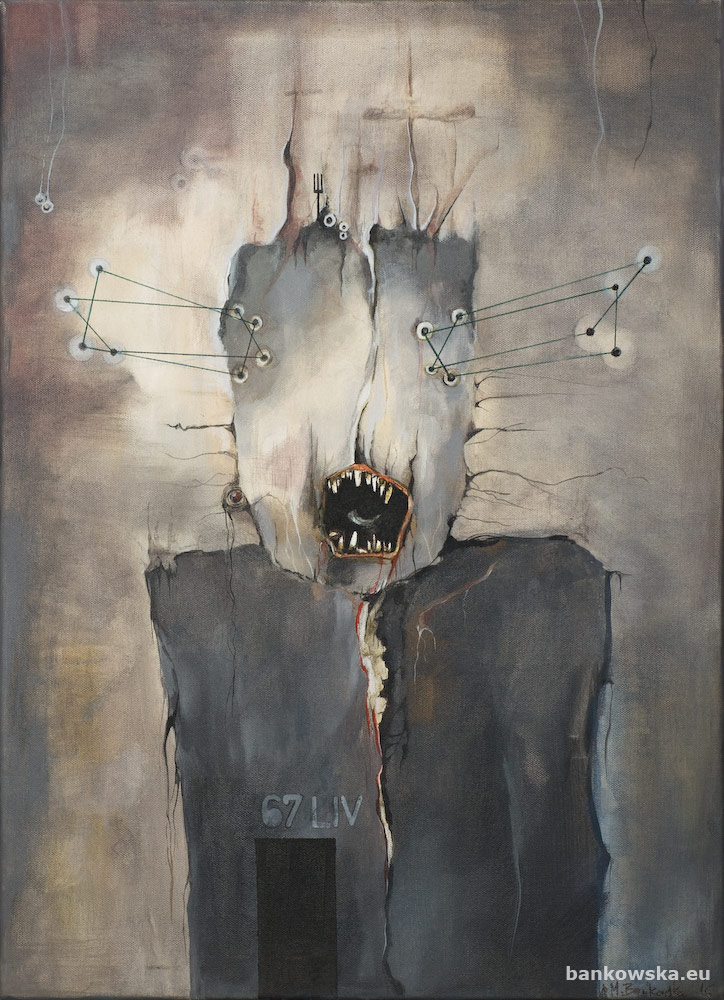 titanium cemetery Małgorzata Bańkowska painting surrealism surreal artist authority krol wladza absolutna despotyzm despotism autorytaryzm authoritarianism absolute powerbrazy surrealistyczne artysta surrealistyczny surrealizm polska sztuka wspolczesna malarstwo polskie malarstwo sztalugowe