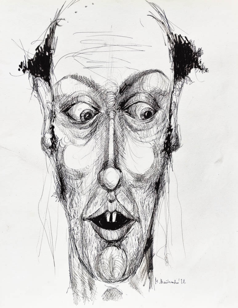 Drawing-ink-on-paper-Gustav, 2021 Małgorzata Bańkowska. Surreal artist.
