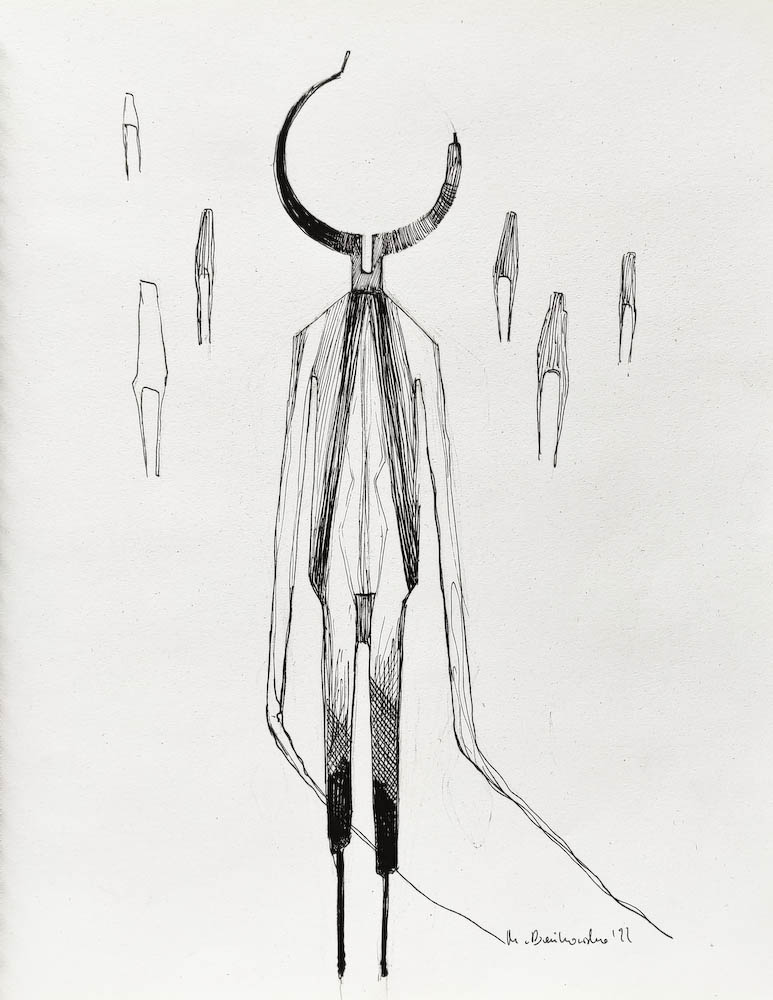 Drawing-ink-on-paper-C., 2022 Małgorzata Bańkowska. Surreal artist.