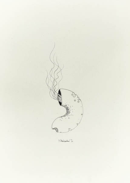 Expansion 2022, Małgorzata Bańkowska mono stereo rysunek tuszem na papierze dystopia ink on paper dystopian art surrealism dystopijna sztuka polska surreal artist