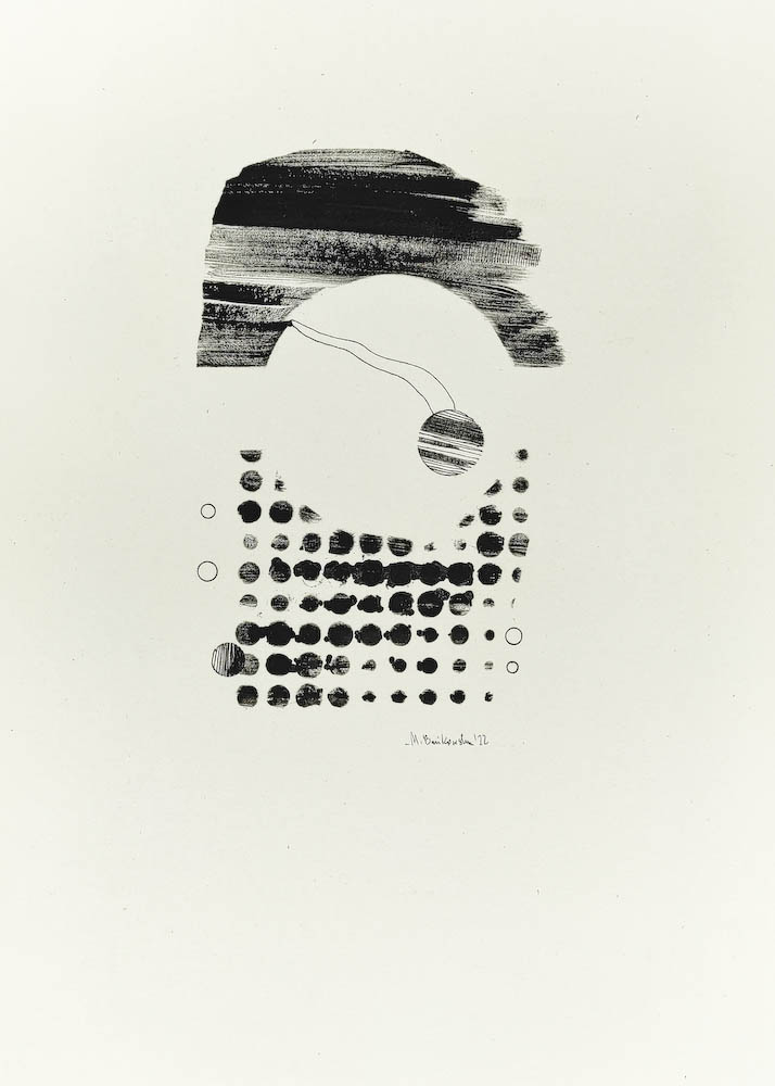 Blueprint 2022, Małgorzata Bańkowska mono stereo rysunek tuszem na papierze ink artwork ink drawing on paper dystopian art surrealizm sztuka dystopijna