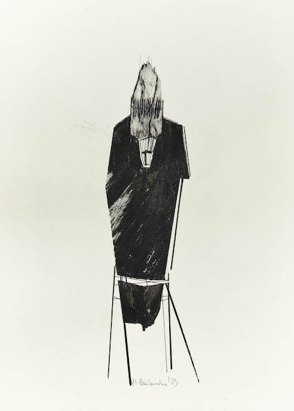 Scrapper 2023, Małgorzata Bańkowska mono stereo rysunek tuszem na papierze ink artwork ink drawing on paper dystopian art surrealizm sztuka dystopijna