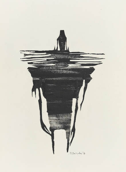 100 Year Old Angel 2023, Małgorzata Bańkowska mono stereo rysunek tuszem na papierze ink artwork ink drawing on paper dystopian art surrealizm sztuka dystopijna