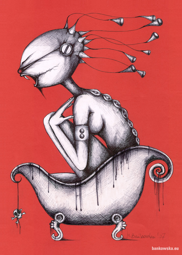 A surreal contemporary drawing addressing depression, mental health and sensory overload through the experience of vulnerability and silence.